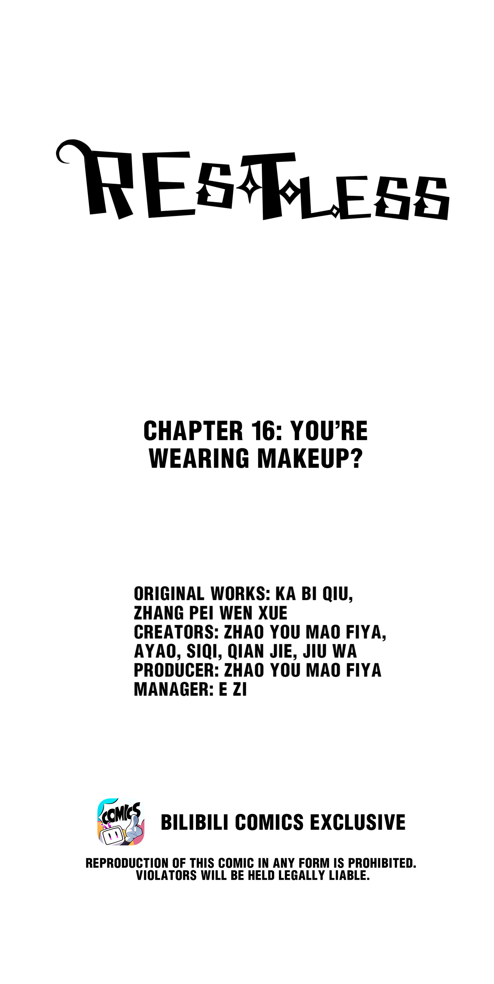 Restless Chapter 16.1: You’Re Wearing Makeup? - Picture 1
