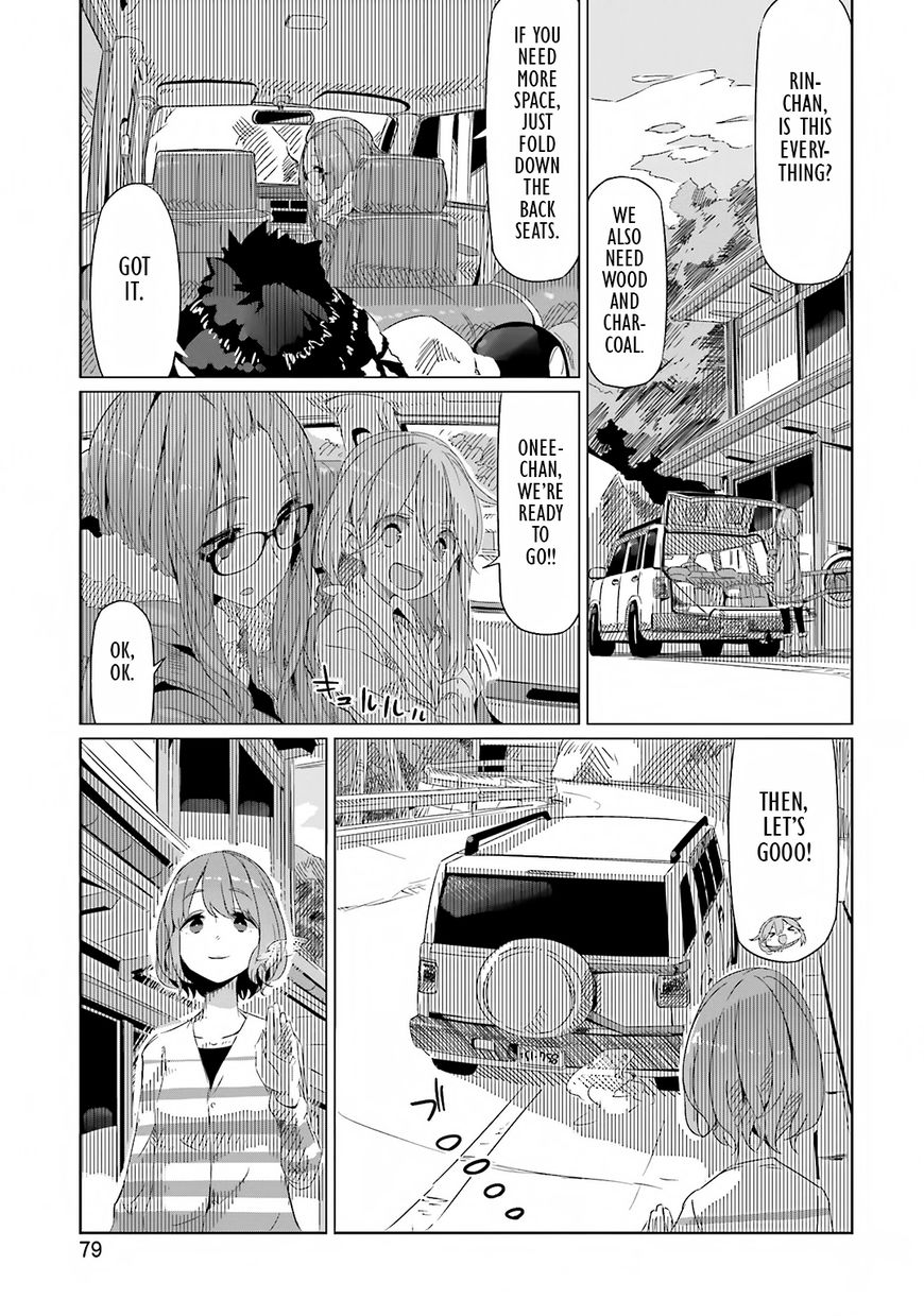 Yurucamp Chapter 010 : Meat, Autumn Leaves, And A Mysterious Lake - Picture 1