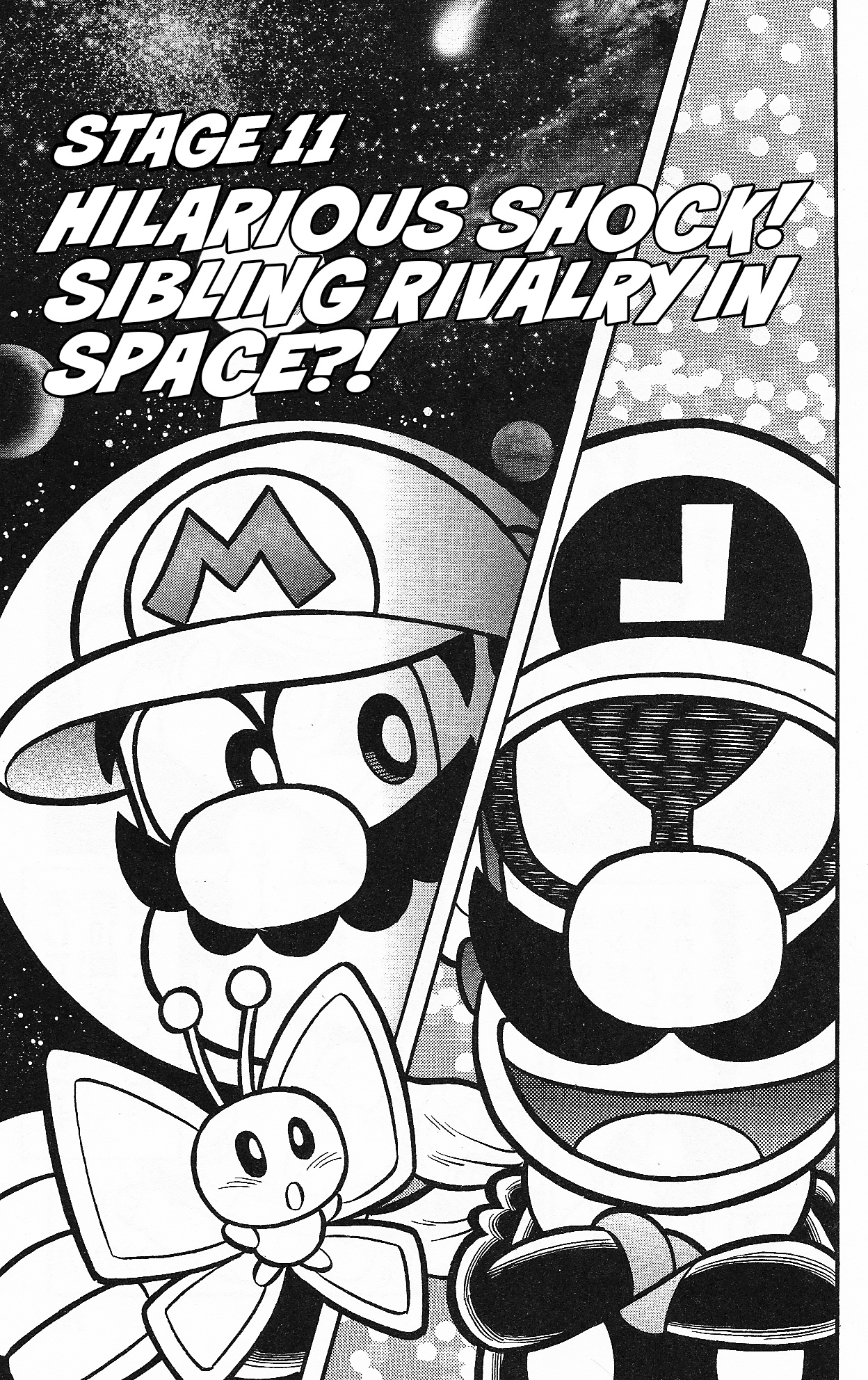 Super Mario-Kun Vol.37 Chapter 11: Hilarious Shock! Sibling Rivalry In Space?! - Picture 1