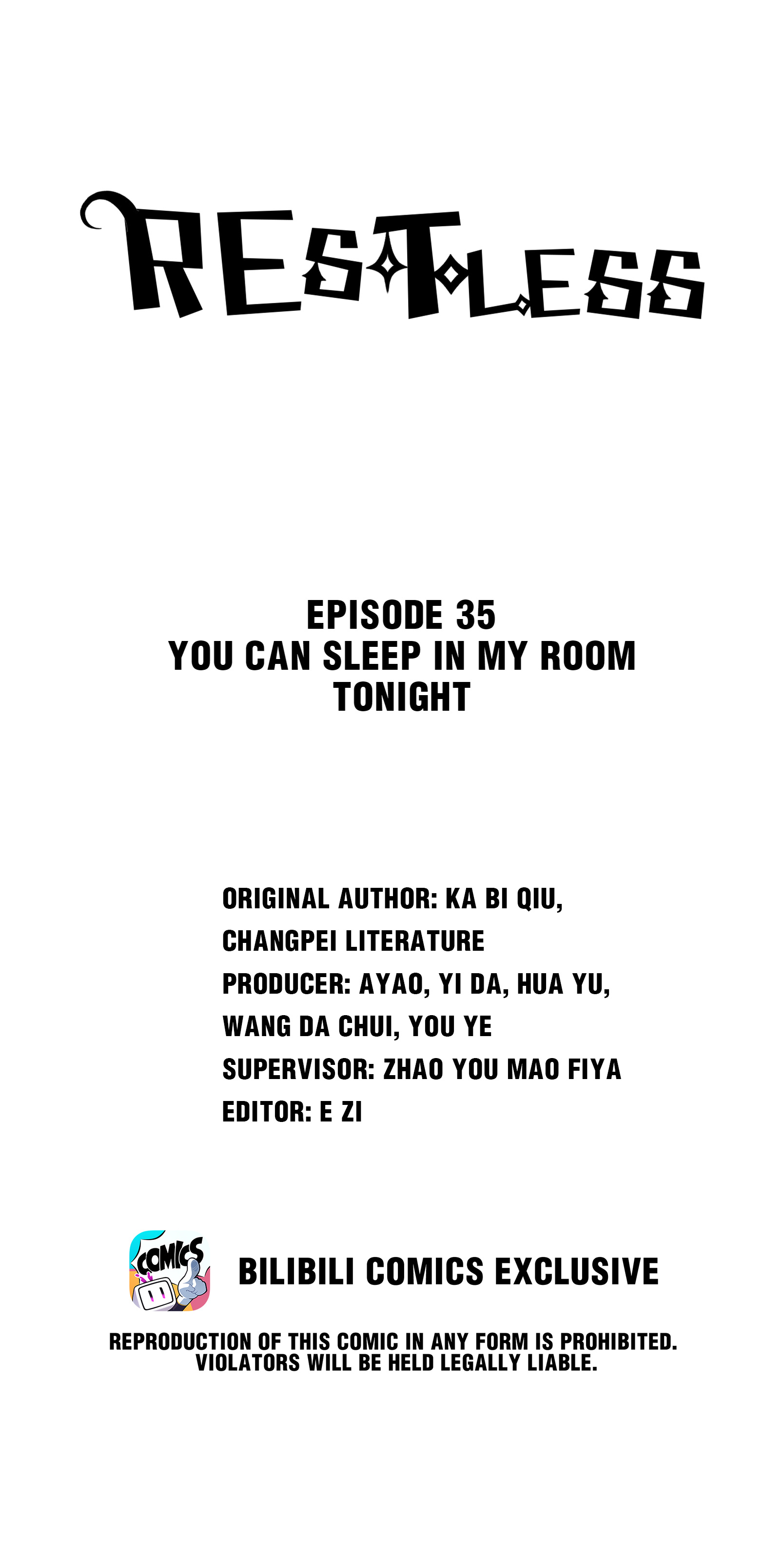 Restless Chapter 35: You Can Sleep In My Room Tonight - Picture 1