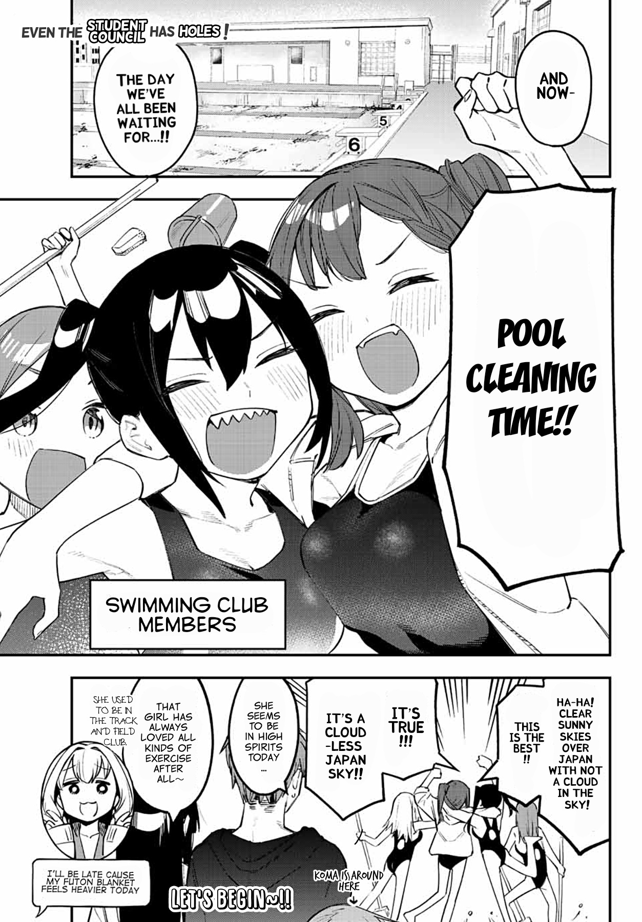 Seitokai Ni Mo Ana Wa Aru! Vol.2 Chapter 10: Pool Cleaning In Swimsuit Time! - Picture 1