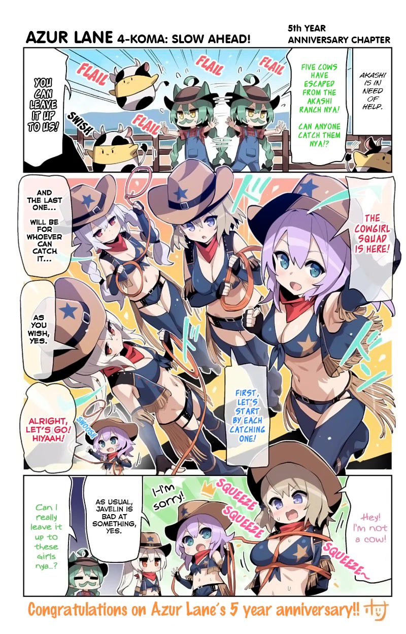 Azur Lane 4-Koma: Slow Ahead Chapter 91.5: 5Th Year Anniversary Chapter - Picture 1