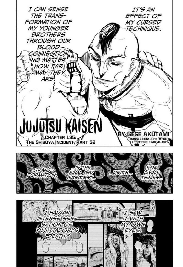Jujutsu Kaisen Chapter 135: The Shibuya Incident, Part.. - Picture 1