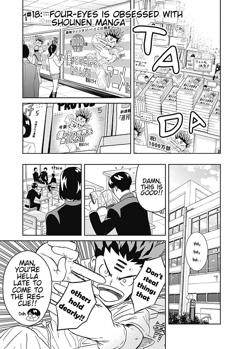 Clean Freak! Aoyama-Kun Chapter 18: Four-Eyes Is Obsessed With Shounen Manga - Picture 1