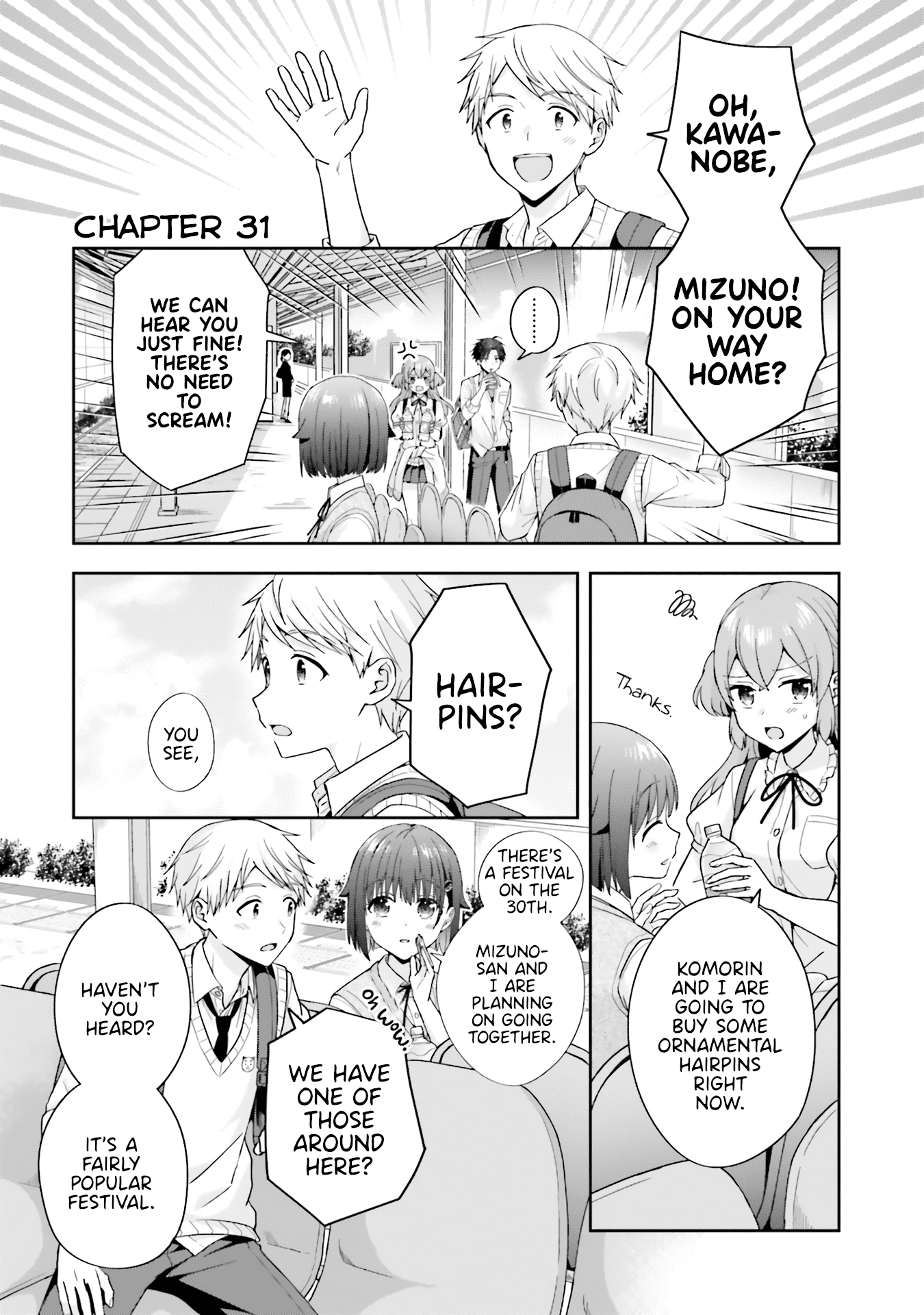 The Quiet Komori-San And The Loud Oobayashi-Kun Chapter 31 - Picture 1
