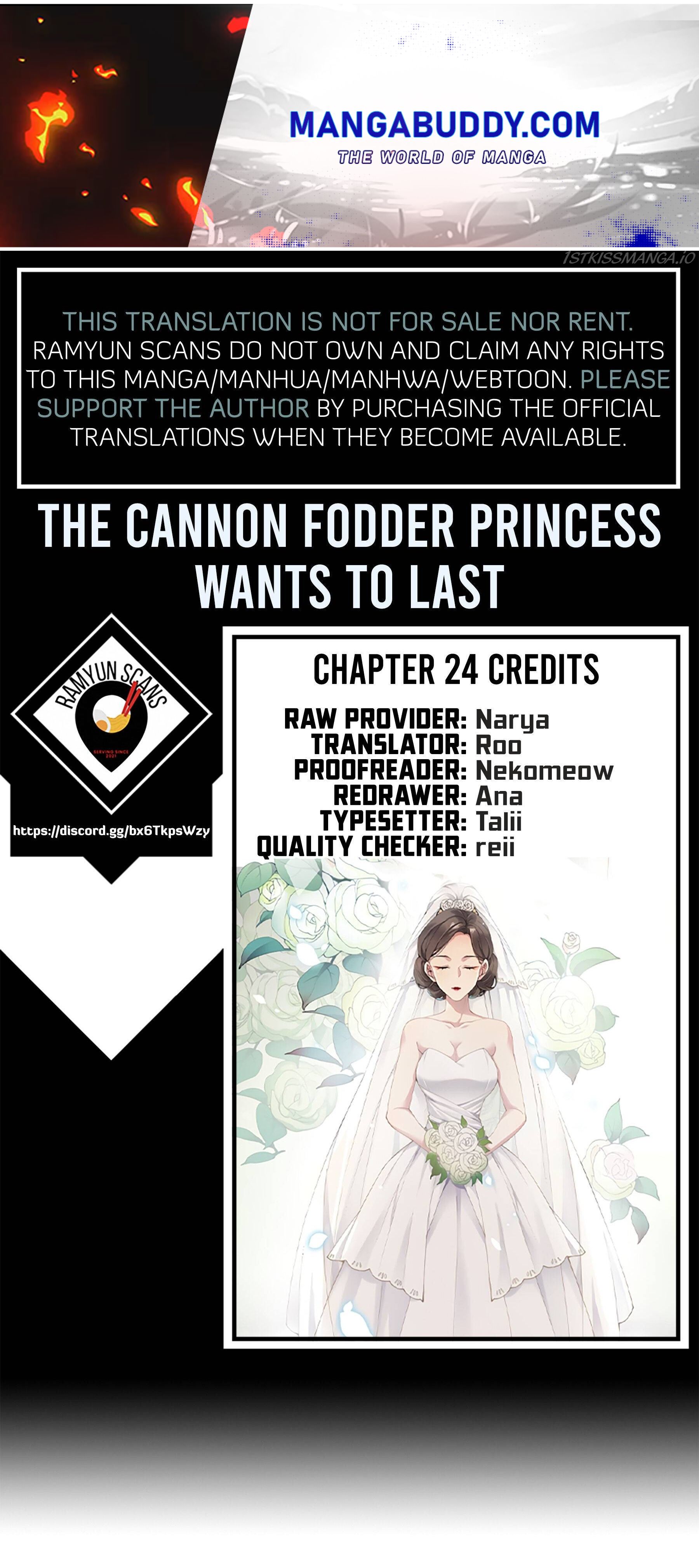 The Cannon Fodder Princess Wants To Last Chapter 24 - Picture 1