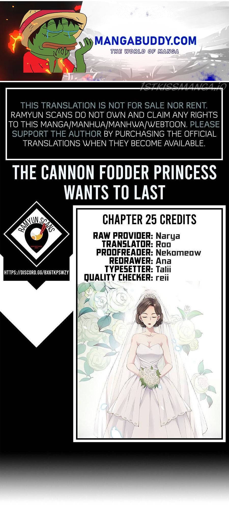 The Cannon Fodder Princess Wants To Last Chapter 25 - Picture 1
