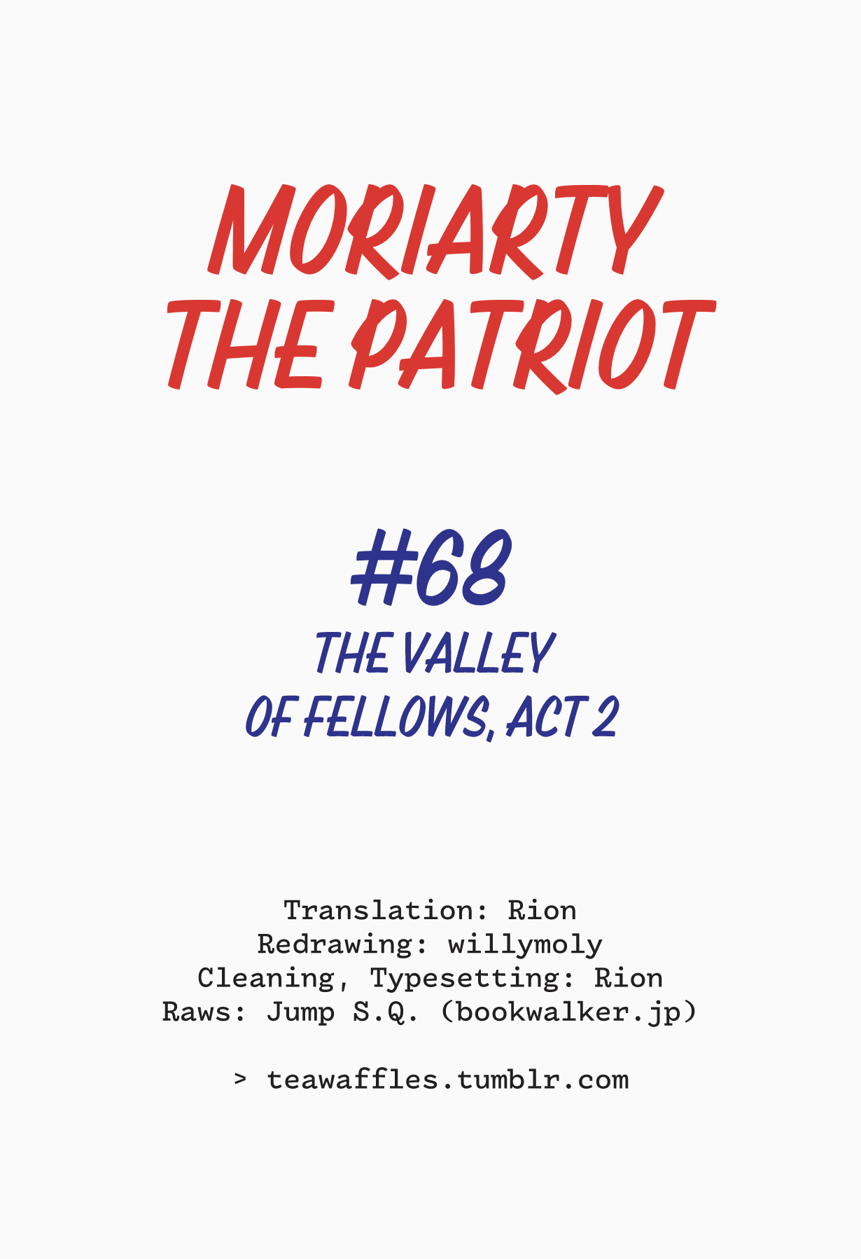 Yukoku No Moriarty Chapter 68: The Valley Of Fellows, Act 2 - Picture 1