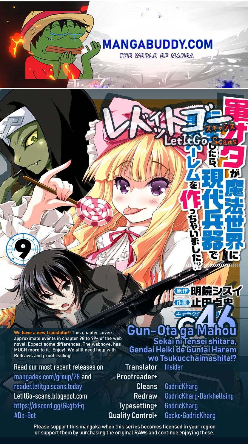 Gun-Ota Ga Mahou Sekai Ni Tensei Shitara, Gendai Heiki De Guntai Harem Wo Tsukucchaimashita!? Chapter 46 - Picture 1