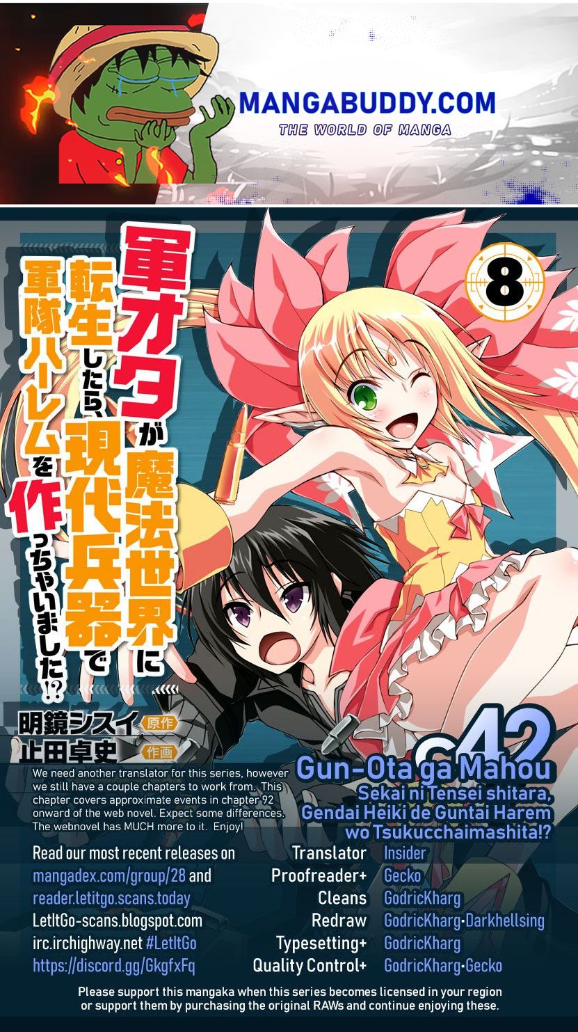 Gun-Ota Ga Mahou Sekai Ni Tensei Shitara, Gendai Heiki De Guntai Harem Wo Tsukucchaimashita!? Chapter 42 - Picture 1