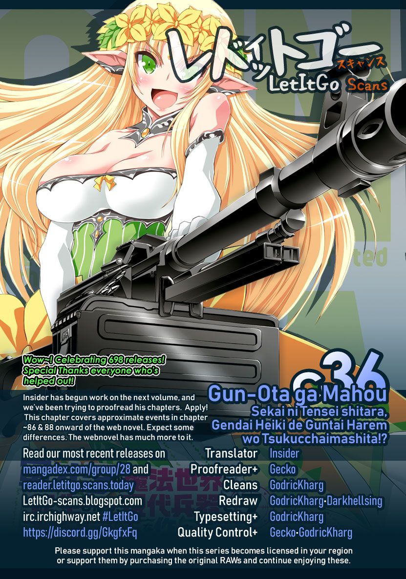 Gun-Ota Ga Mahou Sekai Ni Tensei Shitara, Gendai Heiki De Guntai Harem Wo Tsukucchaimashita!? Chapter 36 - Picture 1